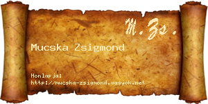 Mucska Zsigmond névjegykártya