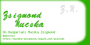 zsigmond mucska business card